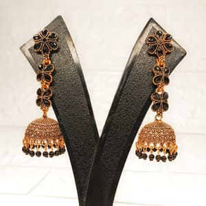 Floral Cascade with Dome Jhumka
