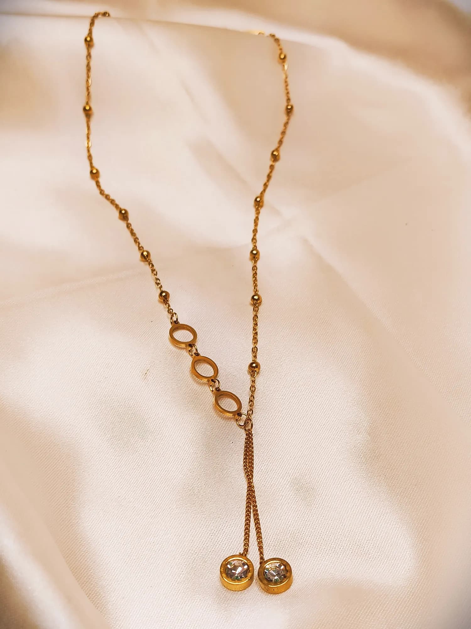 Golden Halo Drop Necklace - Image 2