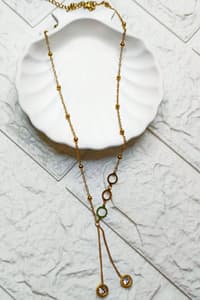 Golden Halo Drop Necklace