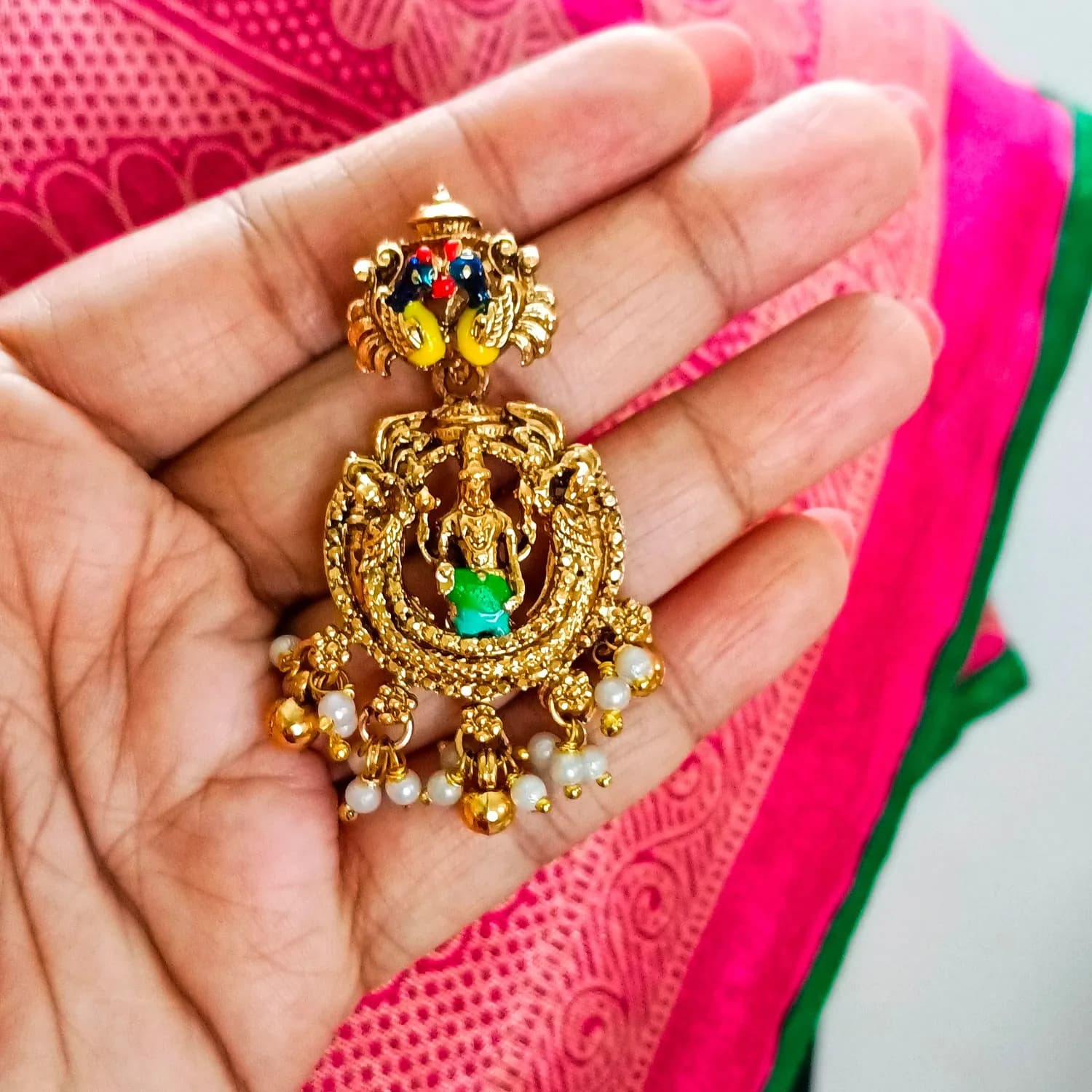 Meenakshi Thirukalyanam Idol Art Haram - Image 3